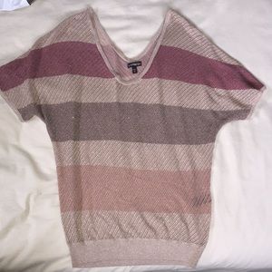 EXPRESS metallic dolman sleeve top